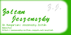 zoltan jeszenszky business card