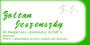 zoltan jeszenszky business card